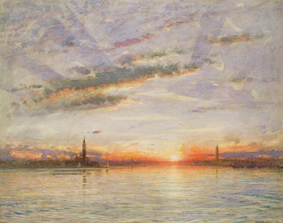 Pôr do sol, Veneza, 1902 de Albert Goodwin